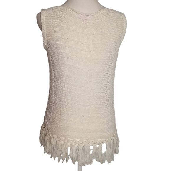 Lilly Pulitzer Luca Open Knit Fringe Trim Blouse Size XS - Picture 3 of 9